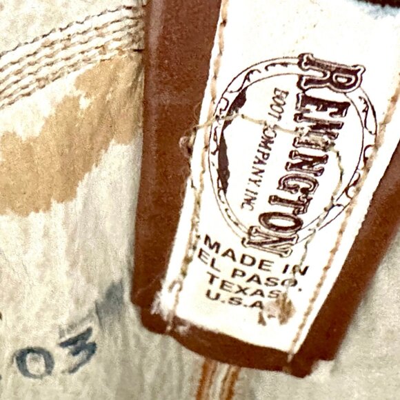 Vintage Remington Cowgirl Brown Leather Handmade Boots Size 7 C - Picture 7 of 8